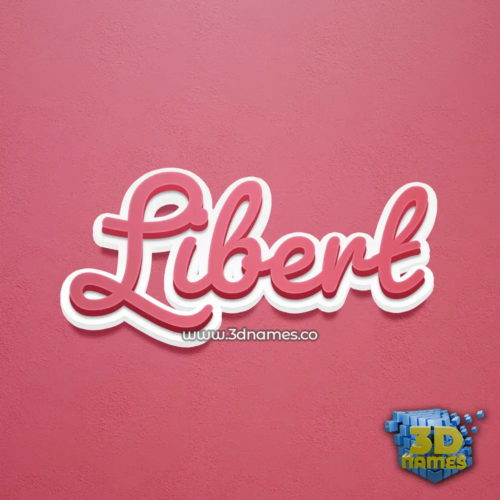 libert in Red Scribble style - 3D name wallpaper libert in Red Scribble style - 3D name wallpaper