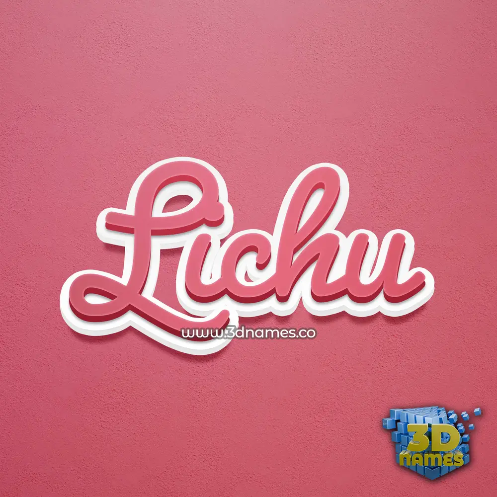 lichu in Red Scribble style - 3D name wallpaper lichu in Red Scribble style - 3D name wallpaper