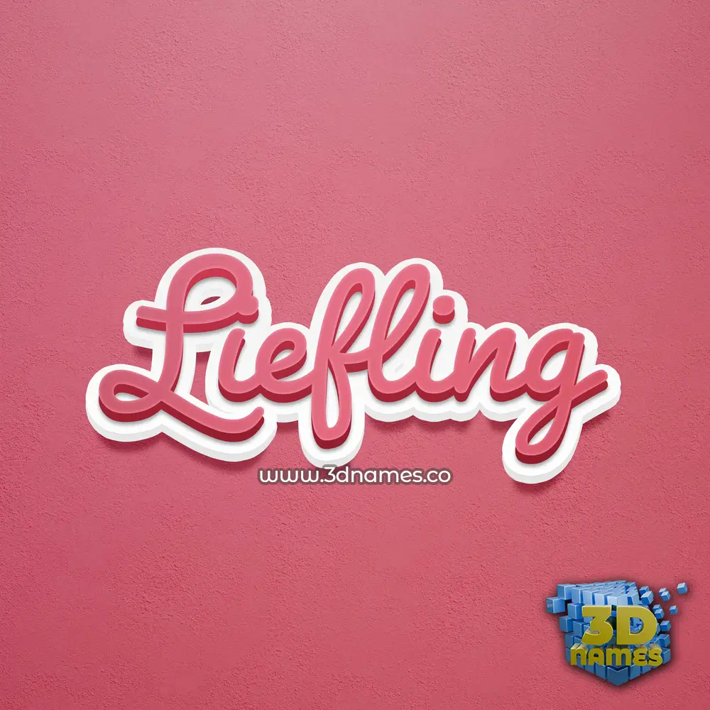 liefling in Red Scribble style - 3D name wallpaper