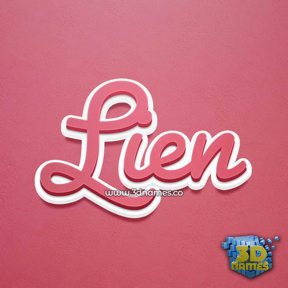 lien in Red Scribble style - 3D name wallpaper