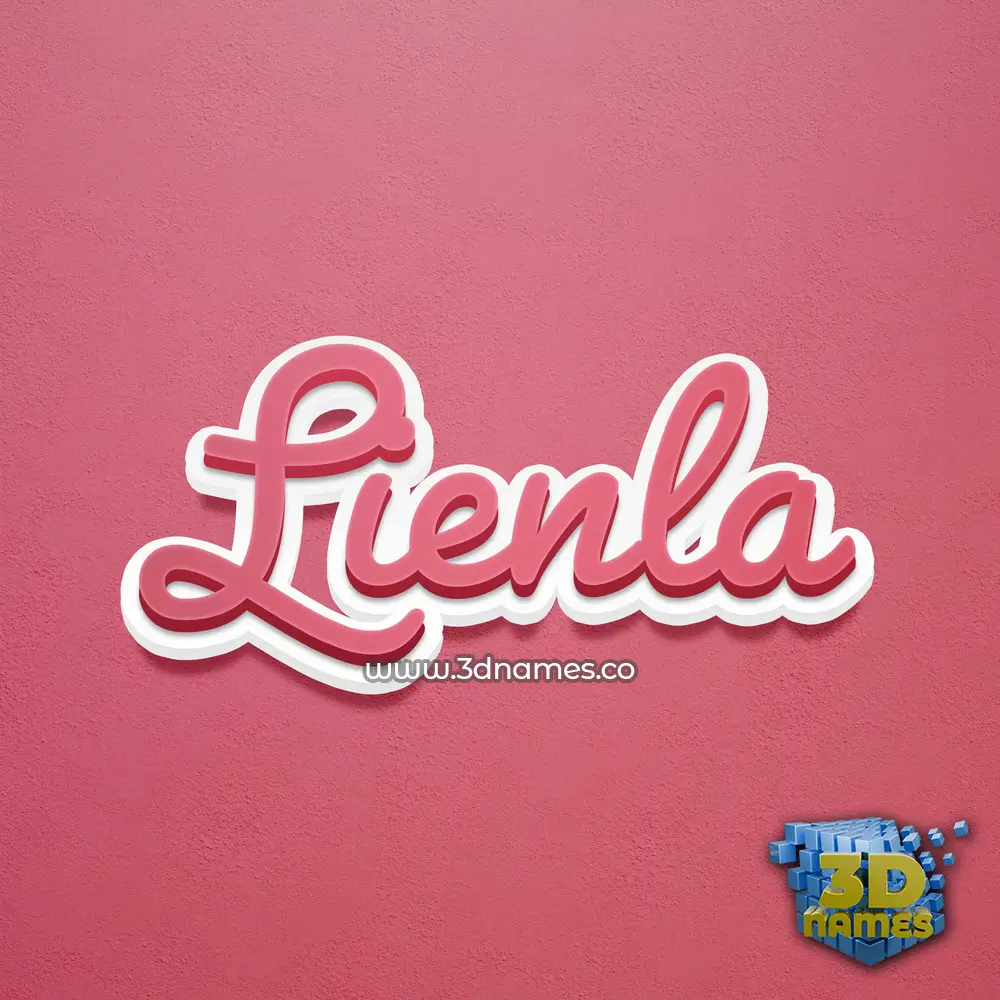 lienla in Red Scribble style - 3D name wallpaper