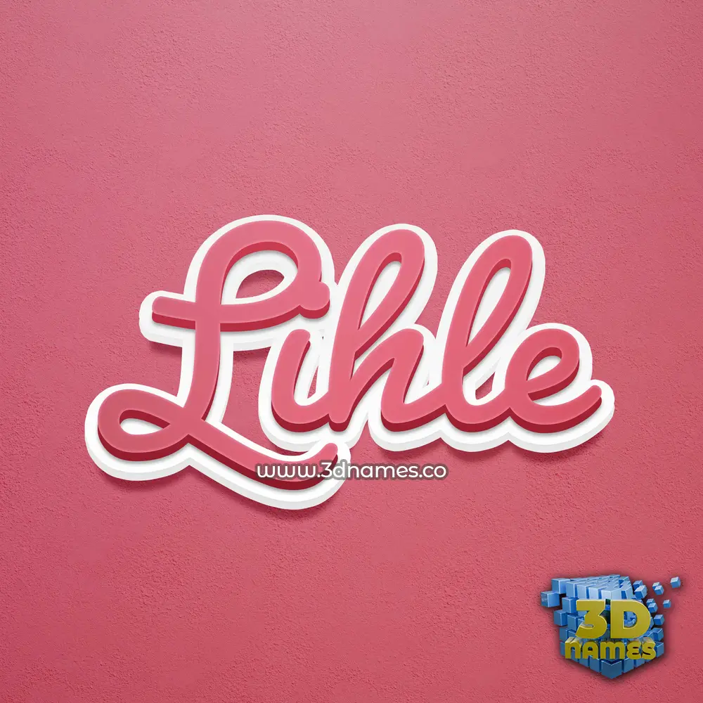 lihle in Red Scribble style - 3D name wallpaper