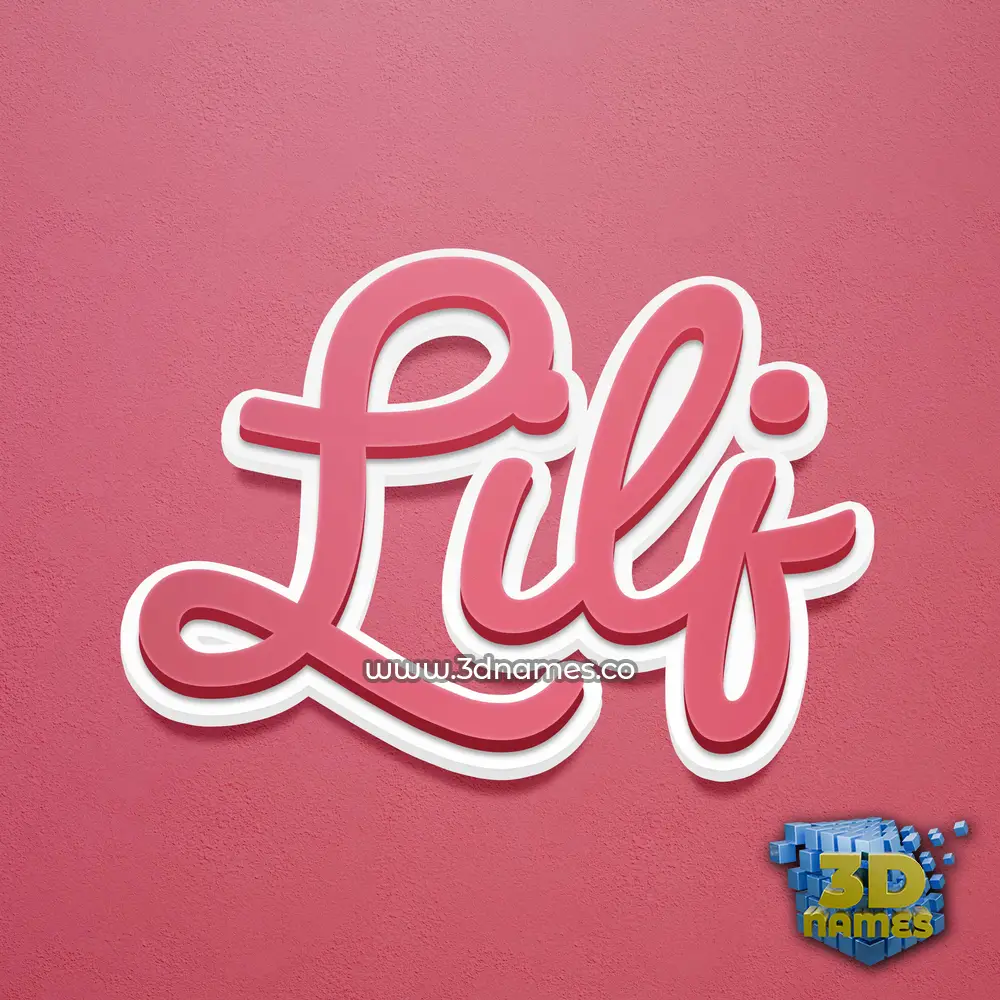 lilj in Red Scribble style - 3D name wallpaper lilj in Red Scribble style - 3D name wallpaper