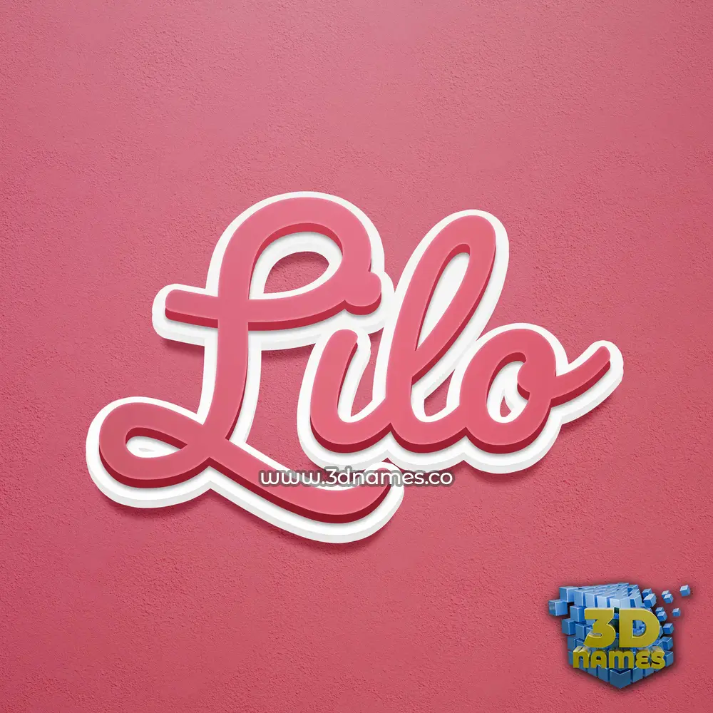 lilo in Red Scribble style - 3D name wallpaper lilo in Red Scribble style - 3D name wallpaper