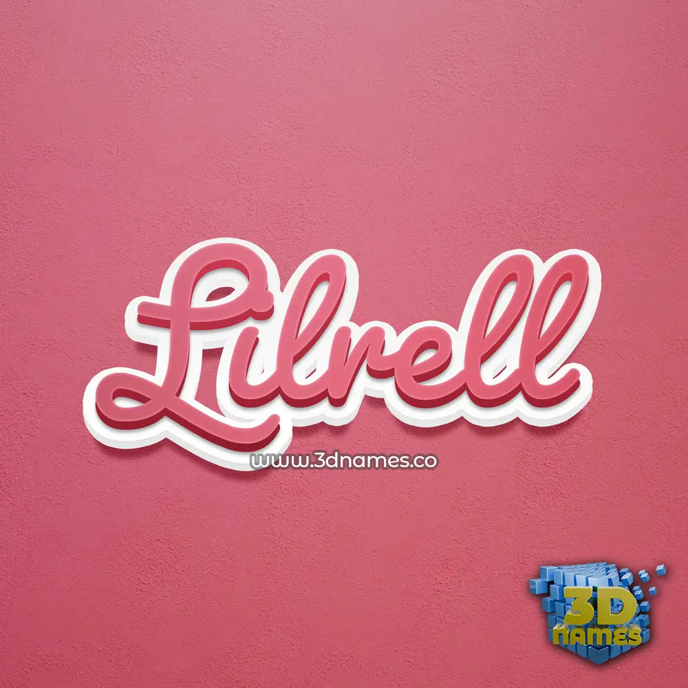 lilrell in Red Scribble style - 3D name wallpaper lilrell in Red Scribble style - 3D name wallpaper