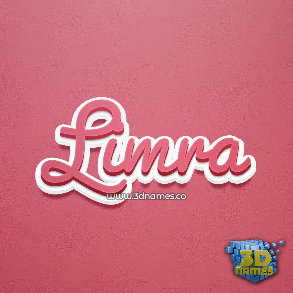 limra in Red Scribble style - 3D name wallpaper