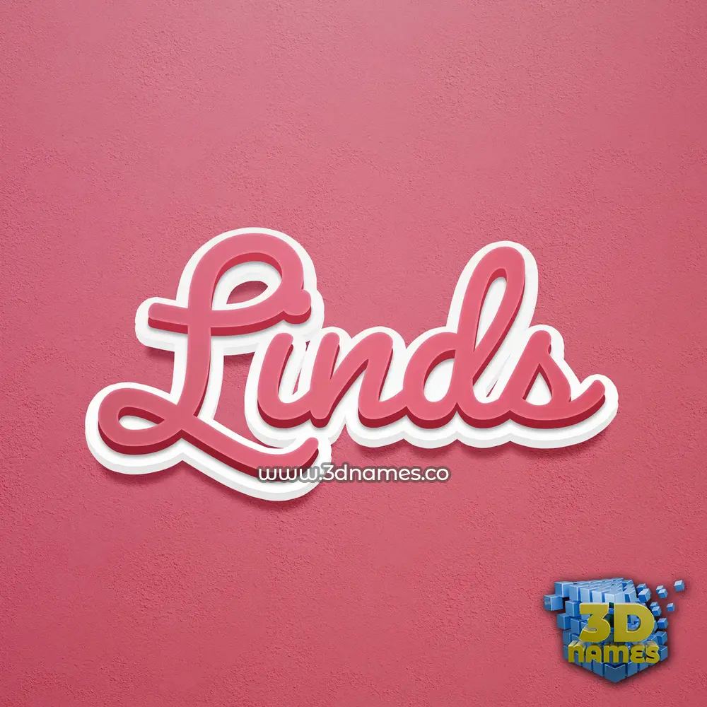 linds in Red Scribble style - 3D name wallpaper linds in Red Scribble style - 3D name wallpaper