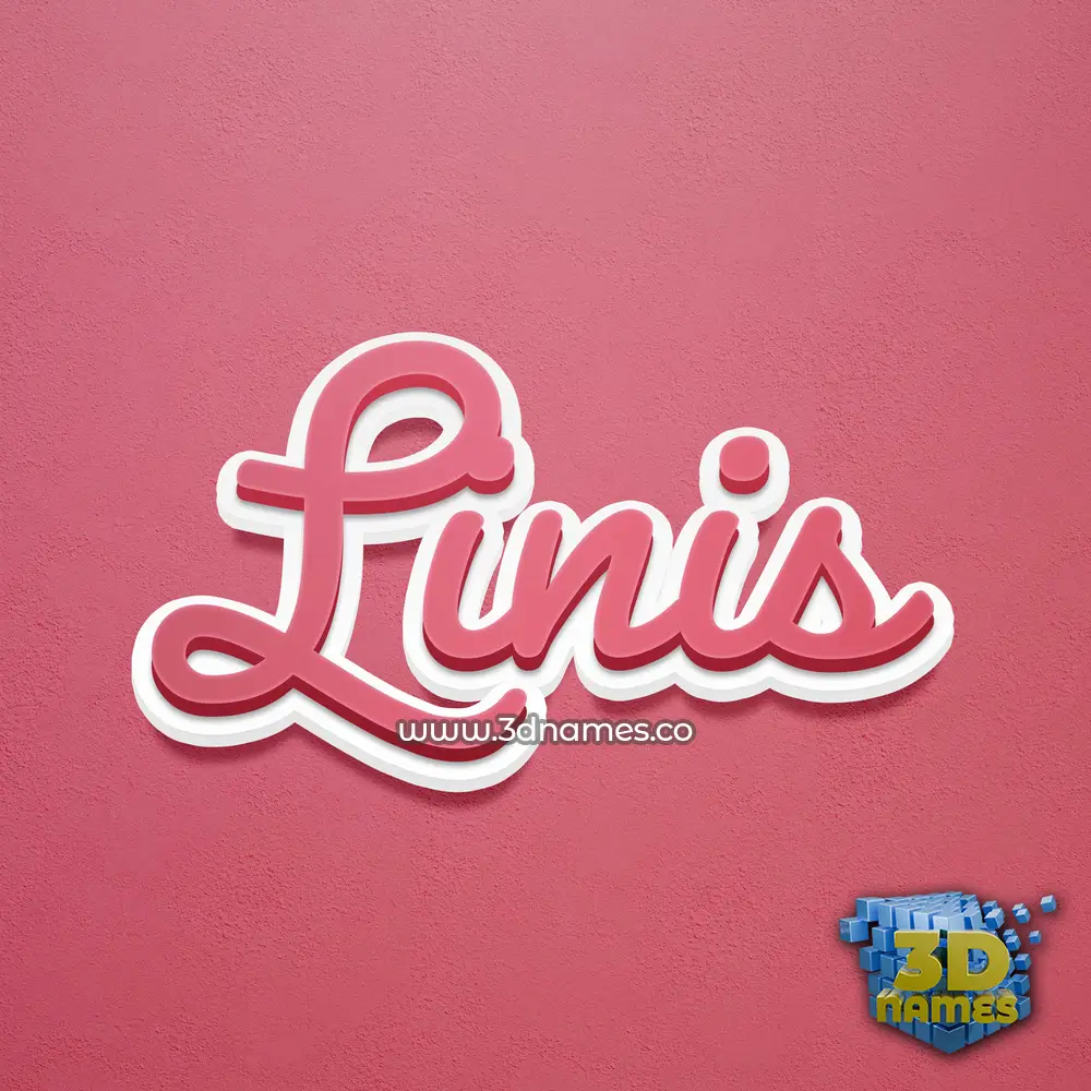 linis in Red Scribble style - 3D name wallpaper linis in Red Scribble style - 3D name wallpaper