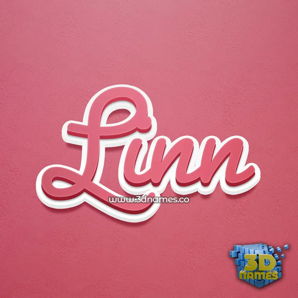 linn in Red Scribble style - 3D name wallpaper