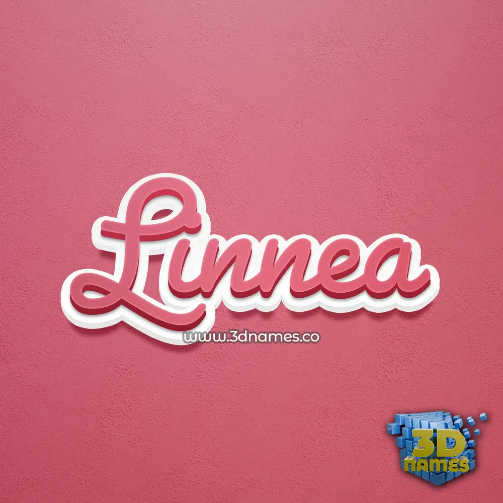 linnea in Red Scribble style - 3D name wallpaper
