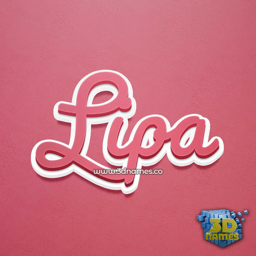 lipa in Red Scribble style - 3D name wallpaper