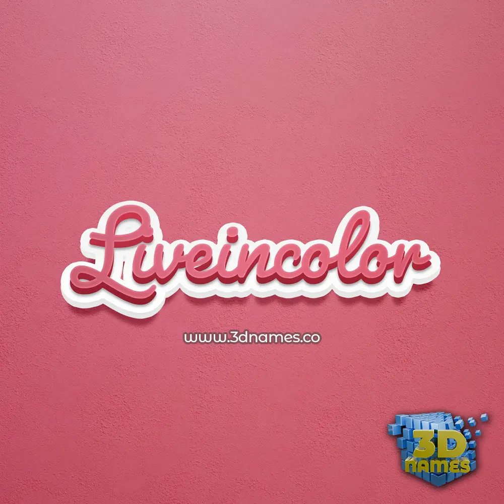 liveincolor in Red Scribble style - 3D name wallpaper liveincolor in Red Scribble style - 3D name wallpaper