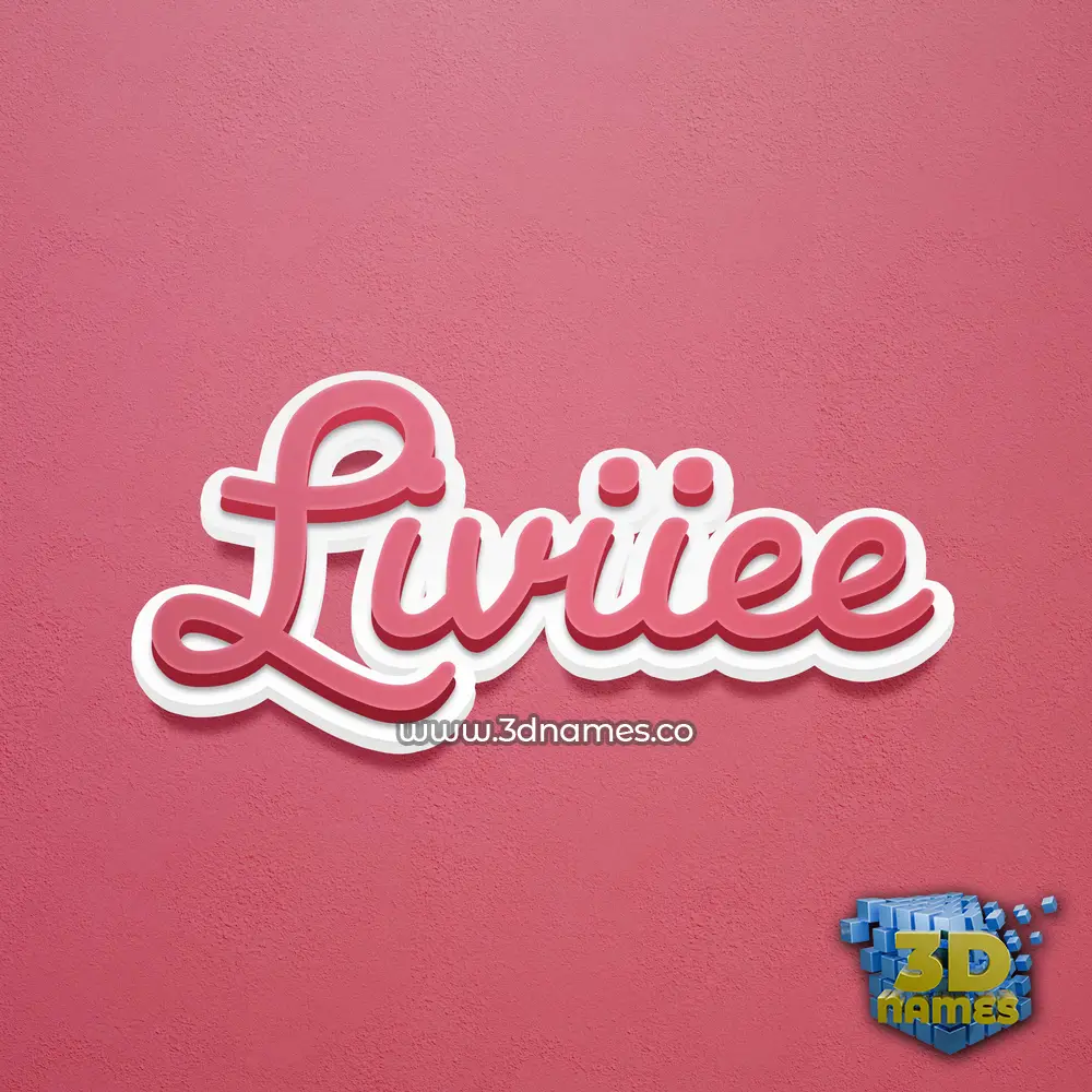 liviiee in Red Scribble style - 3D name wallpaper liviiee in Red Scribble style - 3D name wallpaper