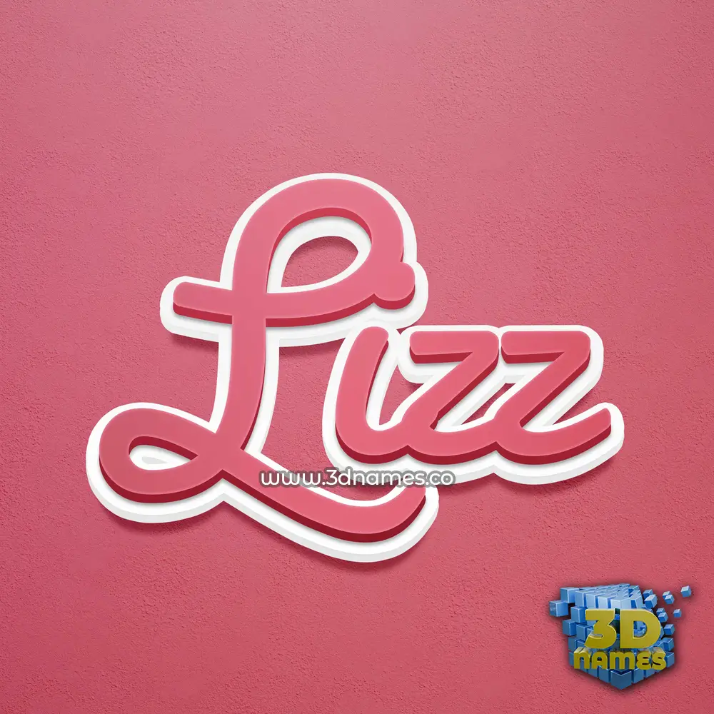 lizz in Red Scribble style - 3D name wallpaper lizz in Red Scribble style - 3D name wallpaper