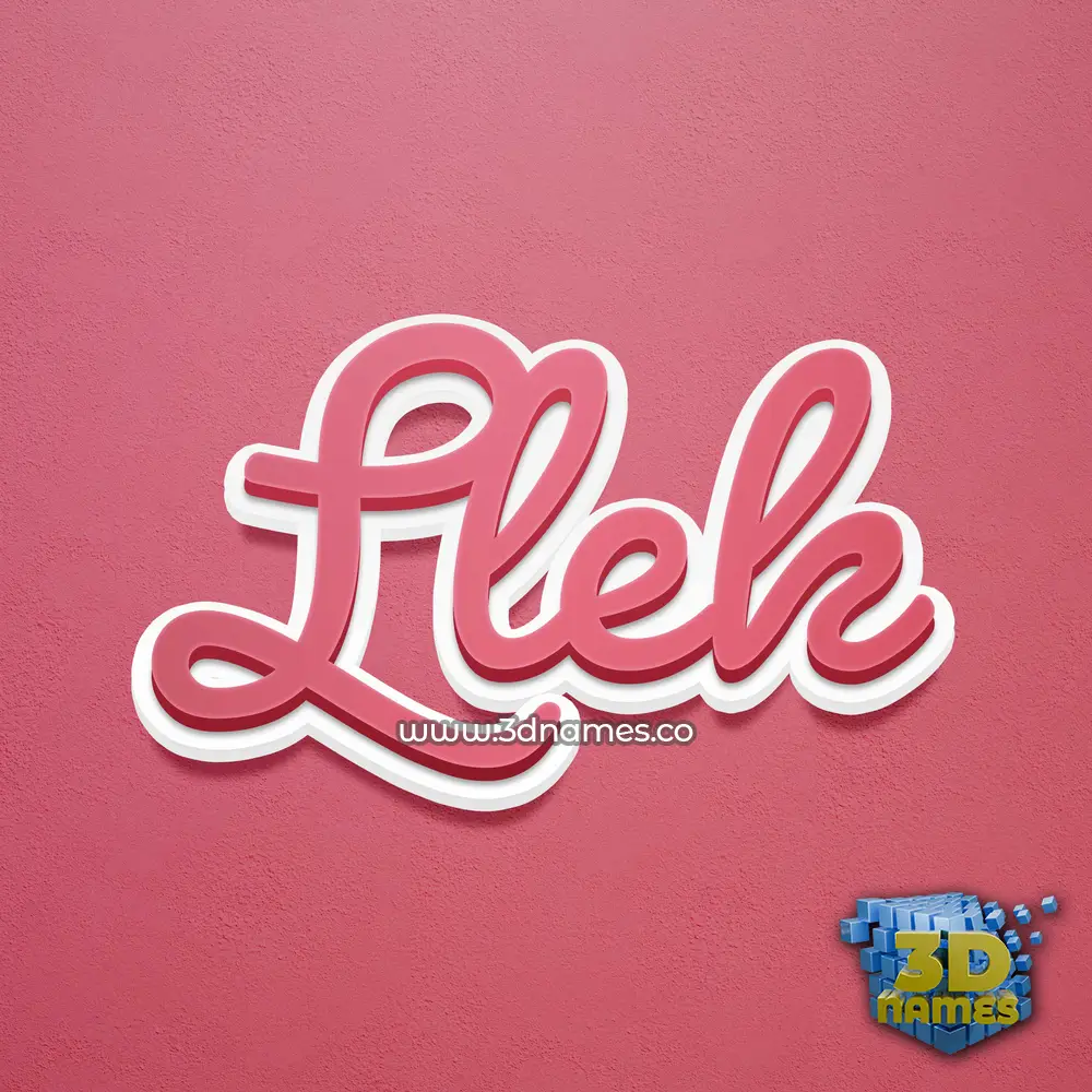 llek in Red Scribble style - 3D name wallpaper llek in Red Scribble style - 3D name wallpaper