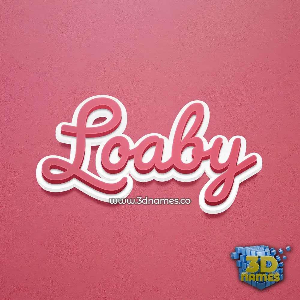 loaby in Red Scribble style - 3D name wallpaper loaby in Red Scribble style - 3D name wallpaper