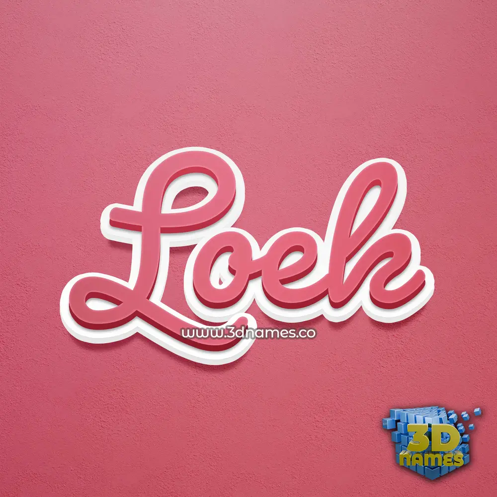 loek in Red Scribble style - 3D name wallpaper loek in Red Scribble style - 3D name wallpaper