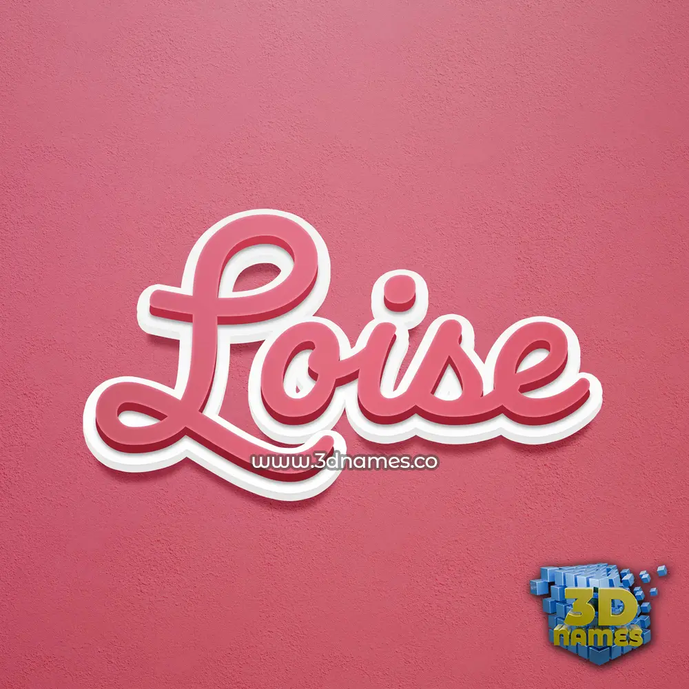 loise in Red Scribble style - 3D name wallpaper
