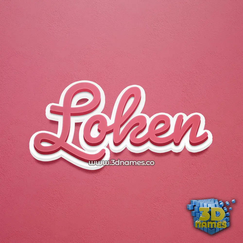 loken in Red Scribble style - 3D name wallpaper loken in Red Scribble style - 3D name wallpaper