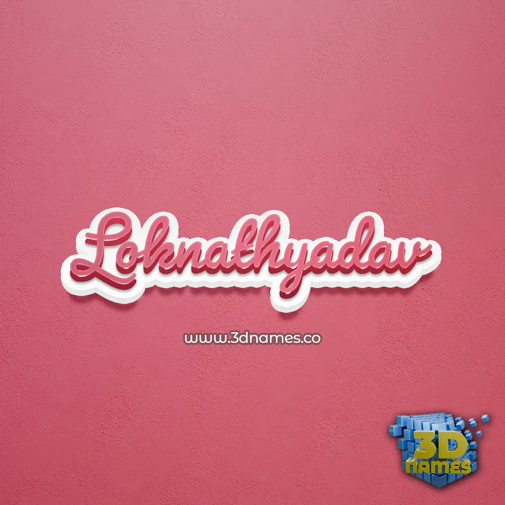 loknathyadav in Red Scribble style - 3D name wallpaper loknathyadav in Red Scribble style - 3D name wallpaper