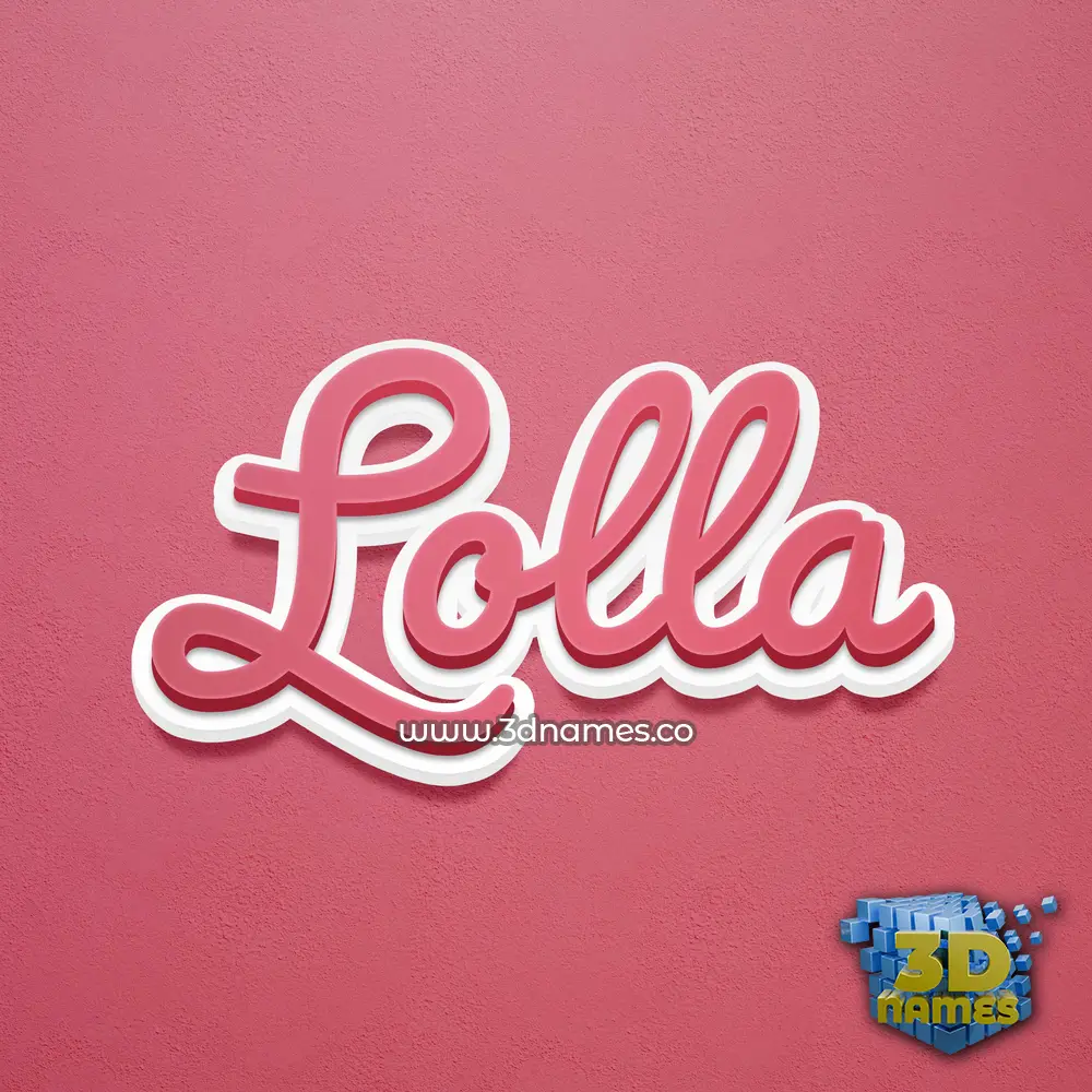 lolla in Red Scribble style - 3D name wallpaper lolla in Red Scribble style - 3D name wallpaper