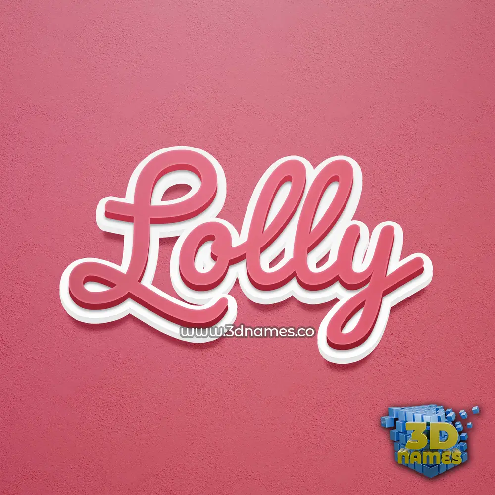 lolly in Red Scribble style - 3D name wallpaper lolly in Red Scribble style - 3D name wallpaper
