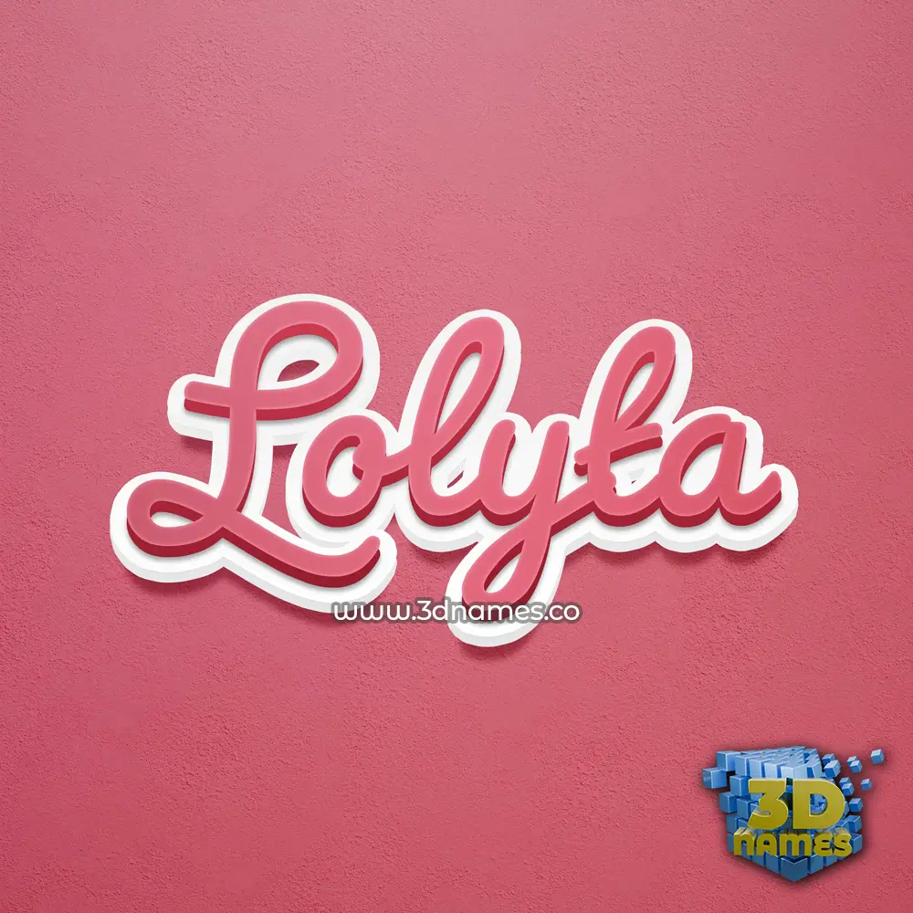 lolyta in Red Scribble style - 3D name wallpaper