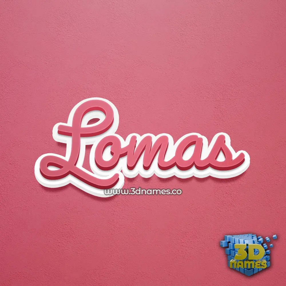 lomas in Red Scribble style - 3D name wallpaper lomas in Red Scribble style - 3D name wallpaper