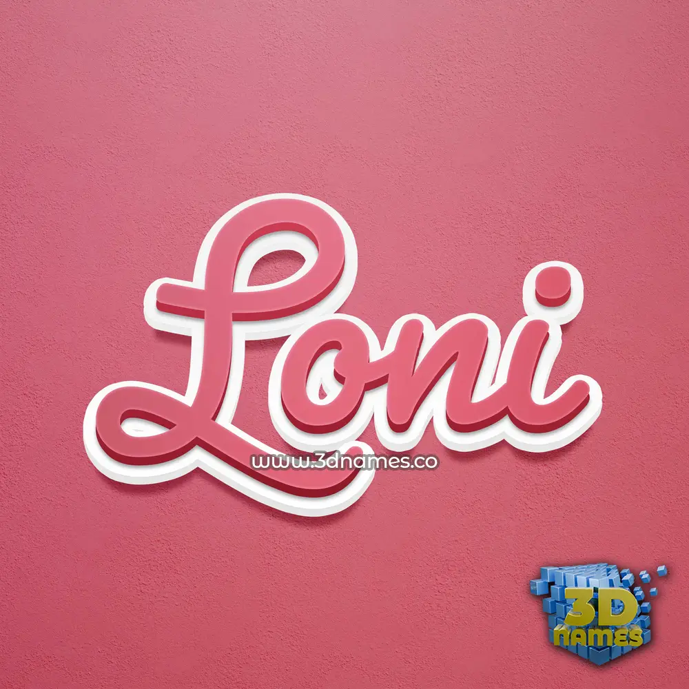 loni in Red Scribble style - 3D name wallpaper loni in Red Scribble style - 3D name wallpaper