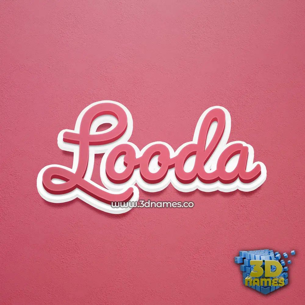 looda in Red Scribble style - 3D name wallpaper looda in Red Scribble style - 3D name wallpaper
