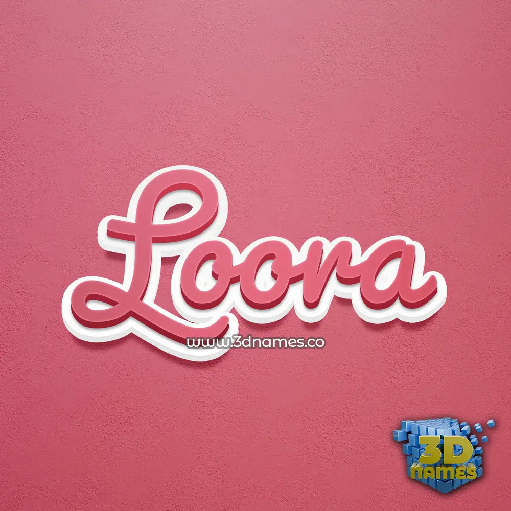 loora in Red Scribble style - 3D name wallpaper loora in Red Scribble style - 3D name wallpaper