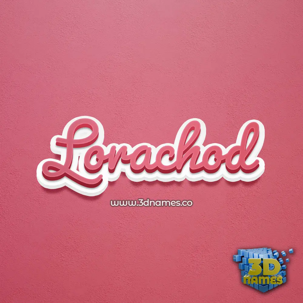 lorachod in Red Scribble style - 3D name wallpaper
