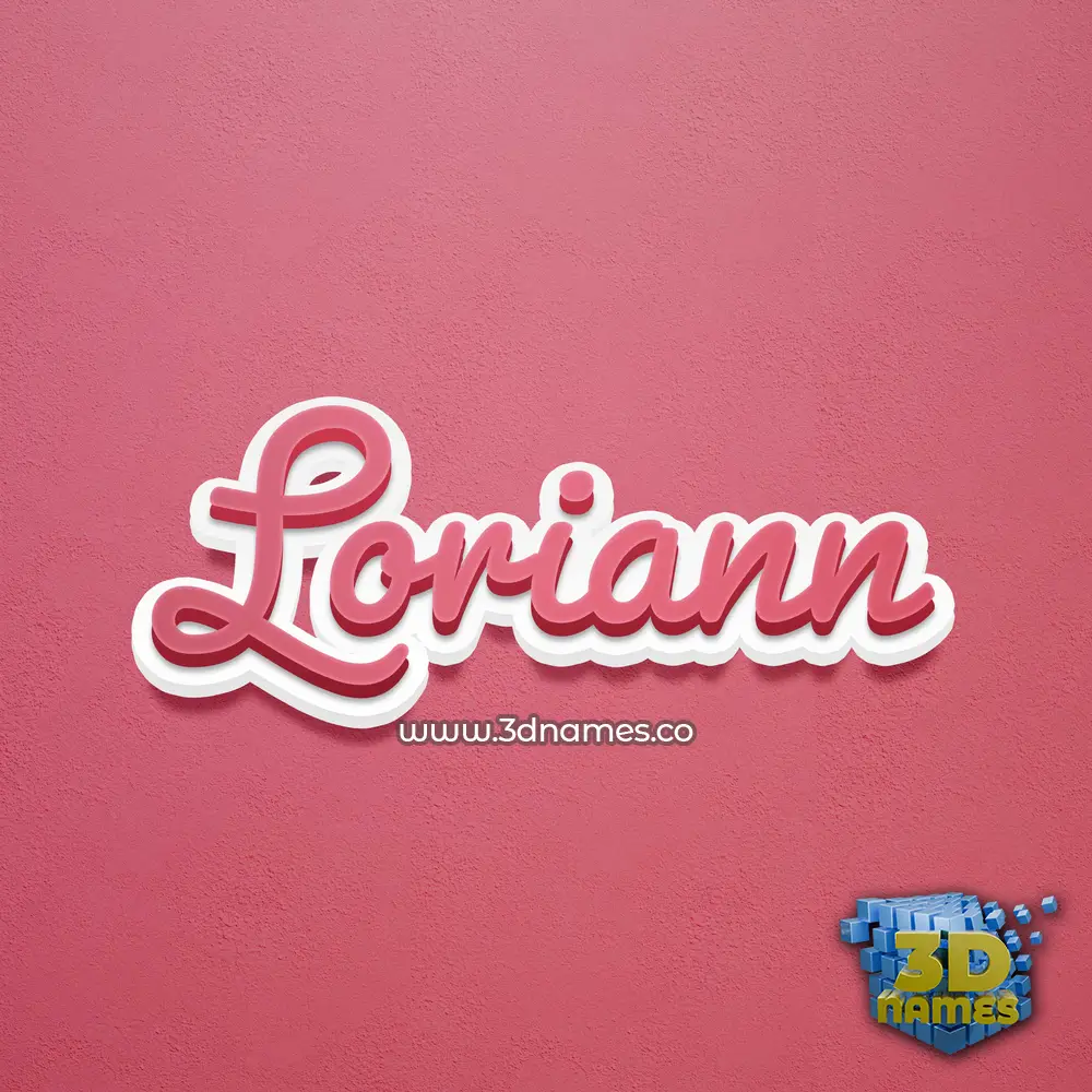 loriann in Red Scribble style - 3D name wallpaper