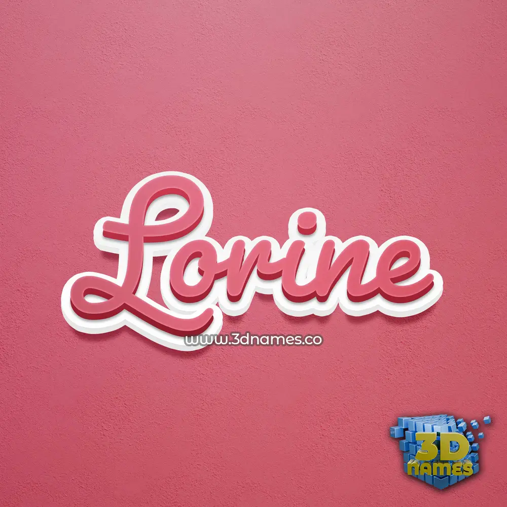 lorine in Red Scribble style - 3D name wallpaper lorine in Red Scribble style - 3D name wallpaper