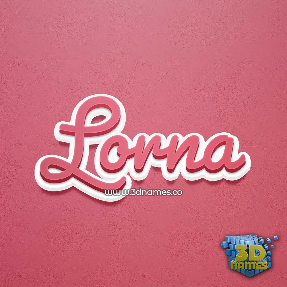 lorna in Red Scribble style - 3D name wallpaper