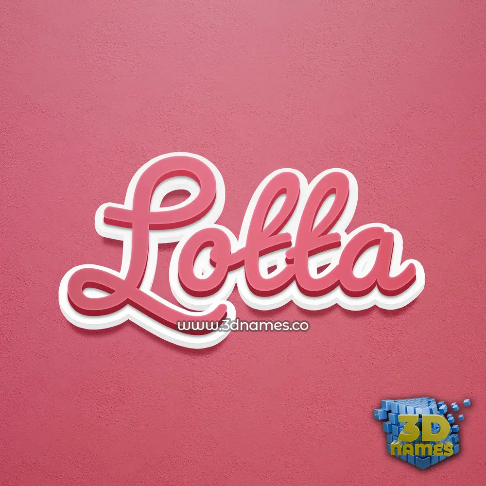 lotta in Red Scribble style - 3D name wallpaper