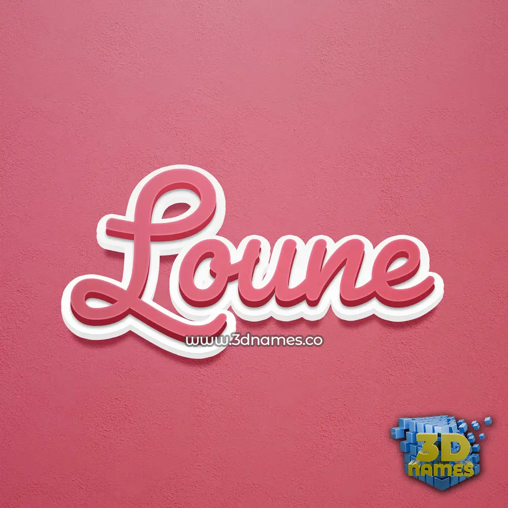 loune in Red Scribble style - 3D name wallpaper loune in Red Scribble style - 3D name wallpaper