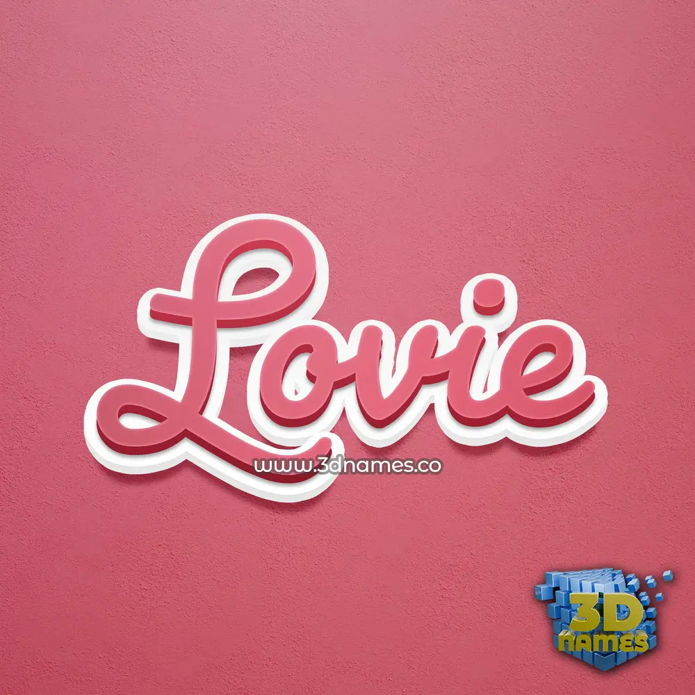 lovie in Red Scribble style - 3D name wallpaper lovie in Red Scribble style - 3D name wallpaper