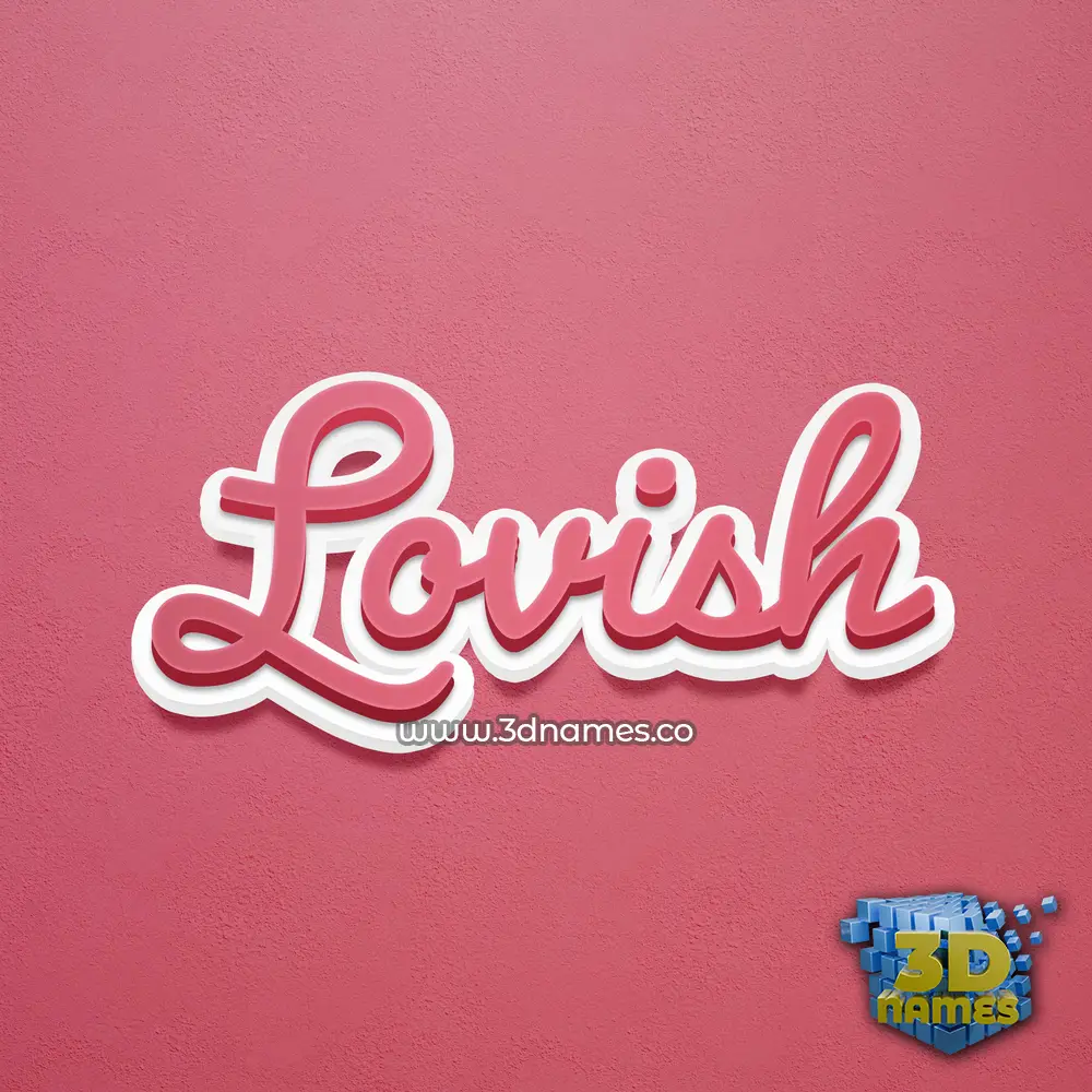 lovish in Red Scribble style - 3D name wallpaper lovish in Red Scribble style - 3D name wallpaper