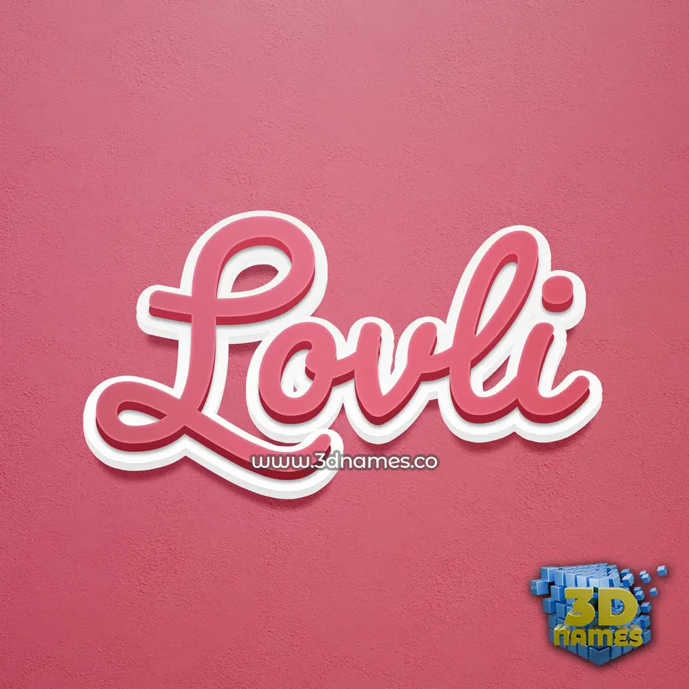 lovli in Red Scribble style - 3D name wallpaper lovli in Red Scribble style - 3D name wallpaper