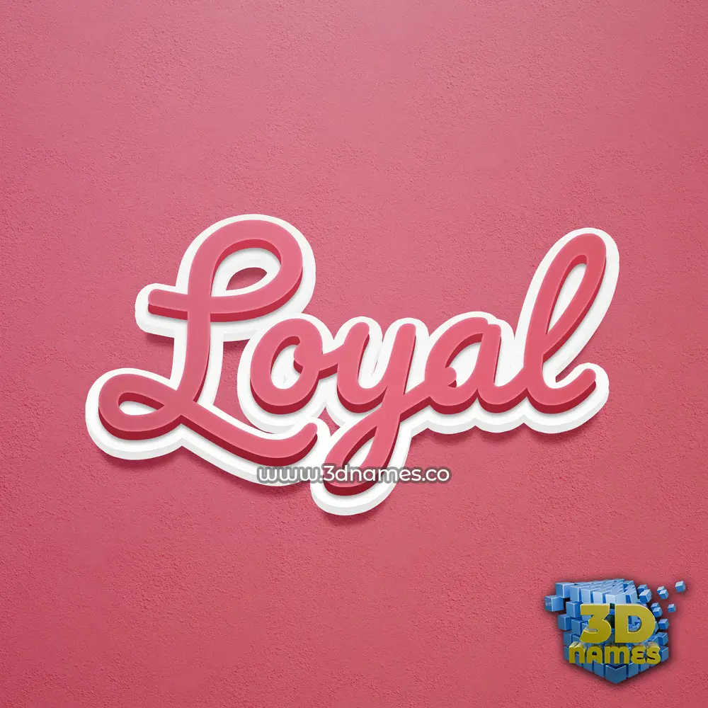 loyal in Red Scribble style - 3D name wallpaper loyal in Red Scribble style - 3D name wallpaper