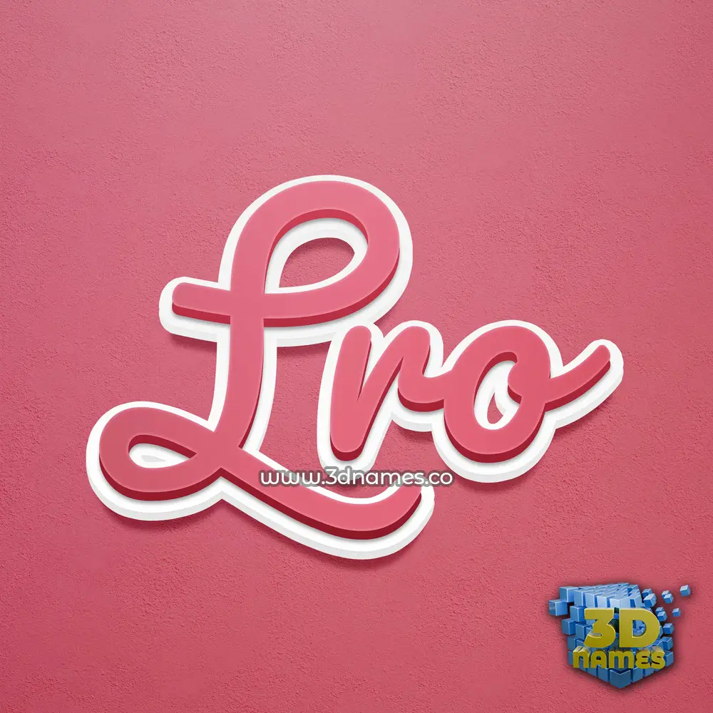lro in Red Scribble style - 3D name wallpaper