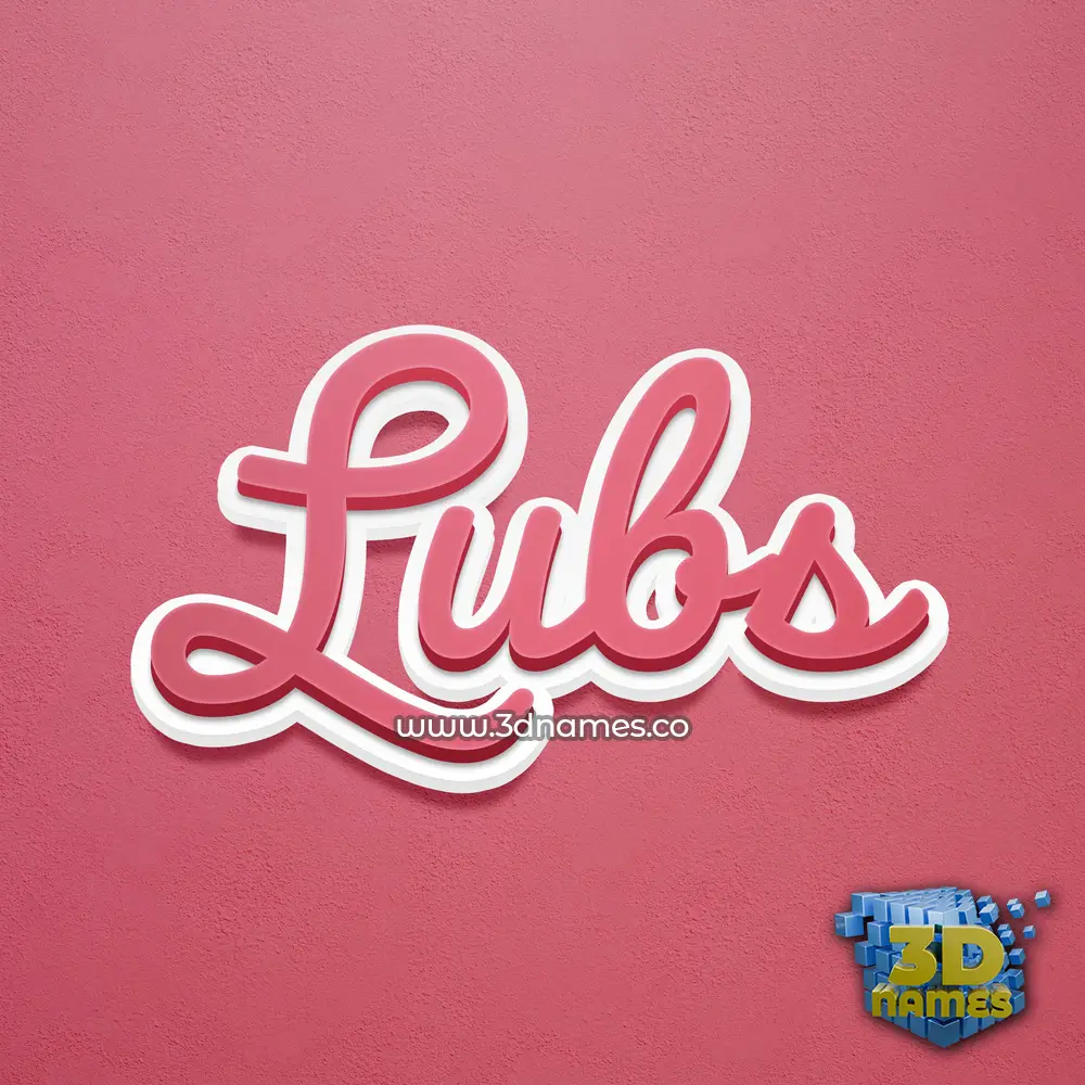 lubs in Red Scribble style - 3D name wallpaper lubs in Red Scribble style - 3D name wallpaper
