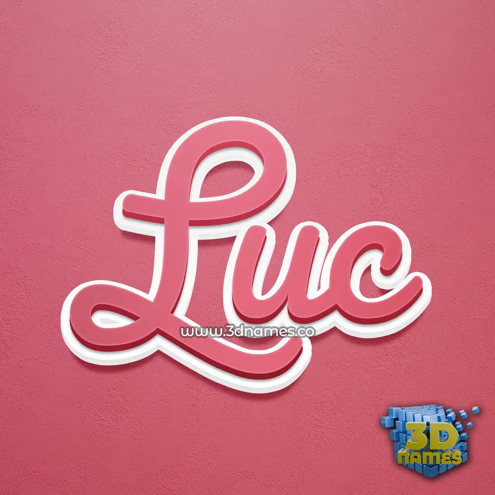 luc in Red Scribble style - 3D name wallpaper luc in Red Scribble style - 3D name wallpaper