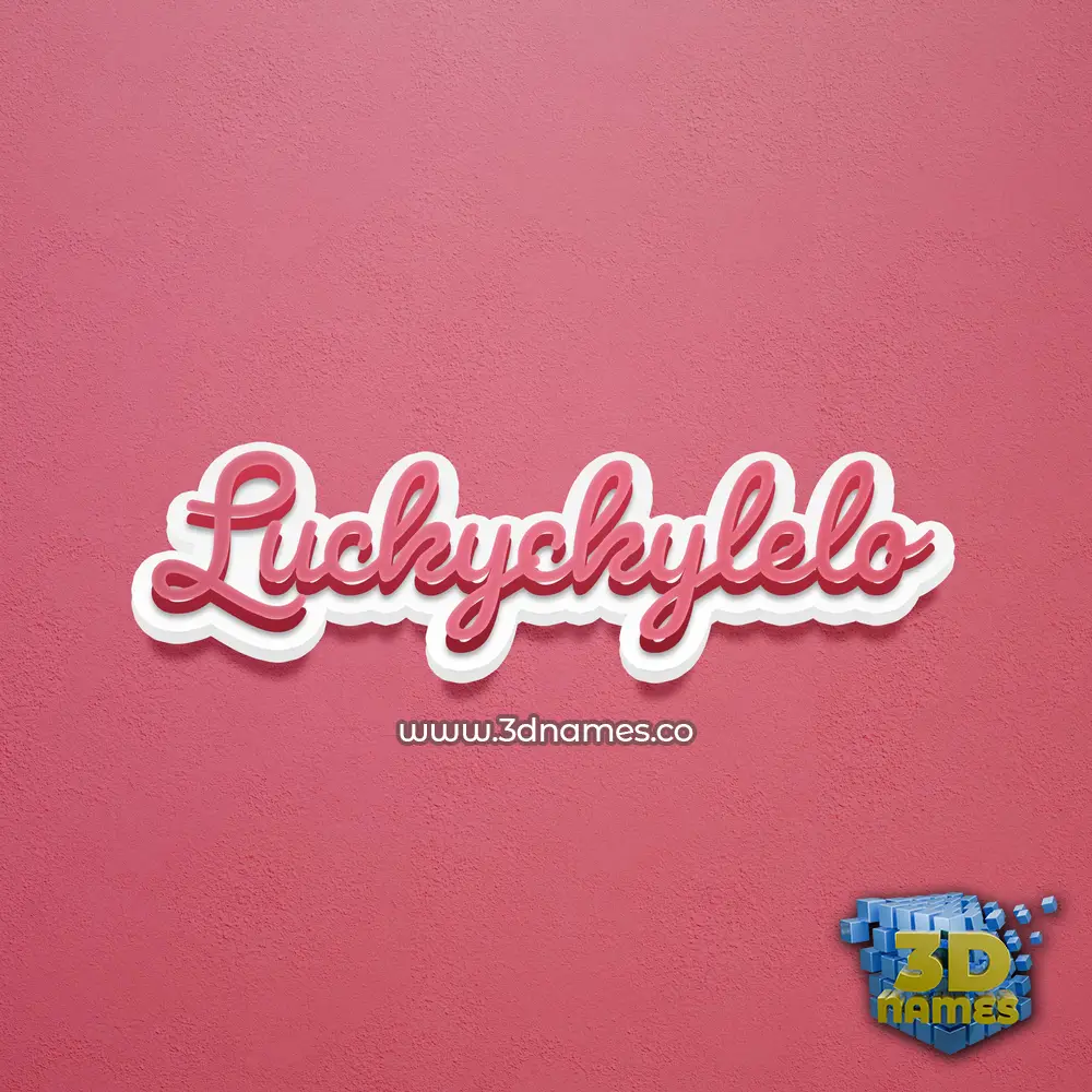 luckyckylelo in Red Scribble style - 3D name wallpaper
