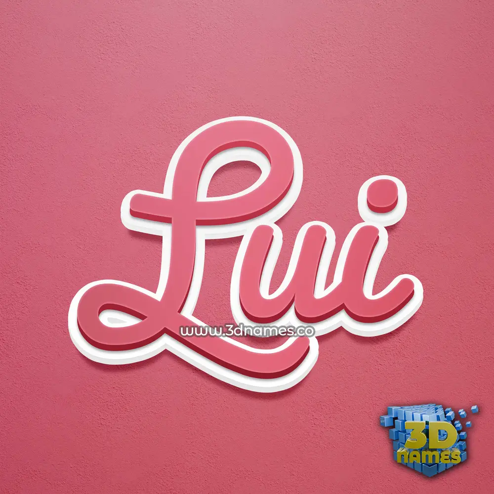 lui in Red Scribble style - 3D name wallpaper lui in Red Scribble style - 3D name wallpaper
