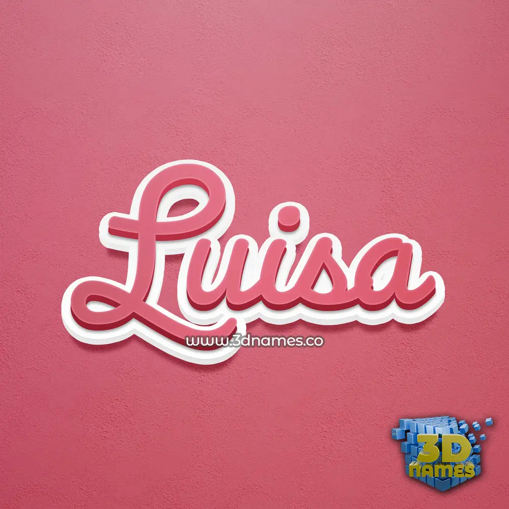 luisa in Red Scribble style - 3D name wallpaper luisa in Red Scribble style - 3D name wallpaper
