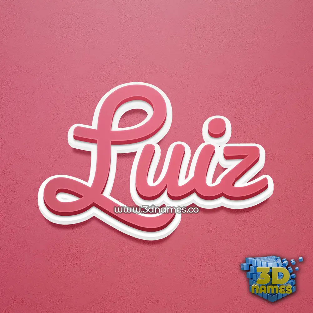 luiz in Red Scribble style - 3D name wallpaper luiz in Red Scribble style - 3D name wallpaper