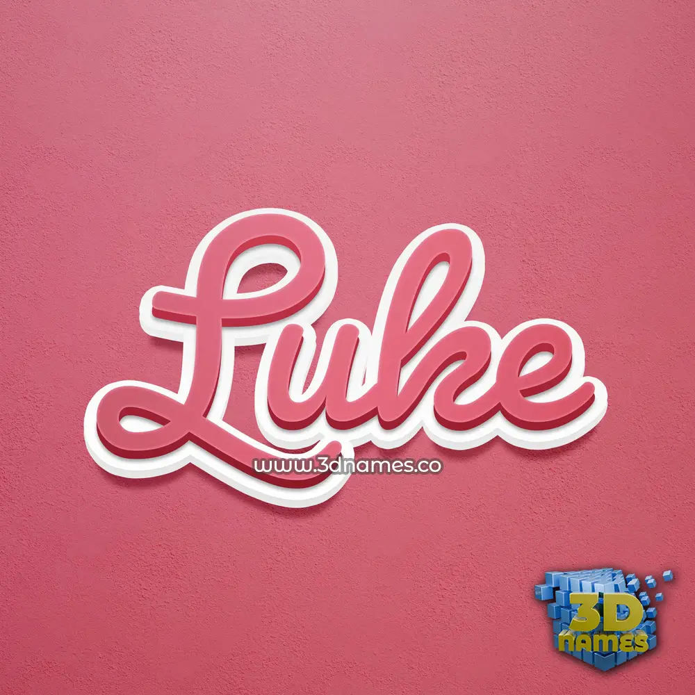 luke in Red Scribble style - 3D name wallpaper