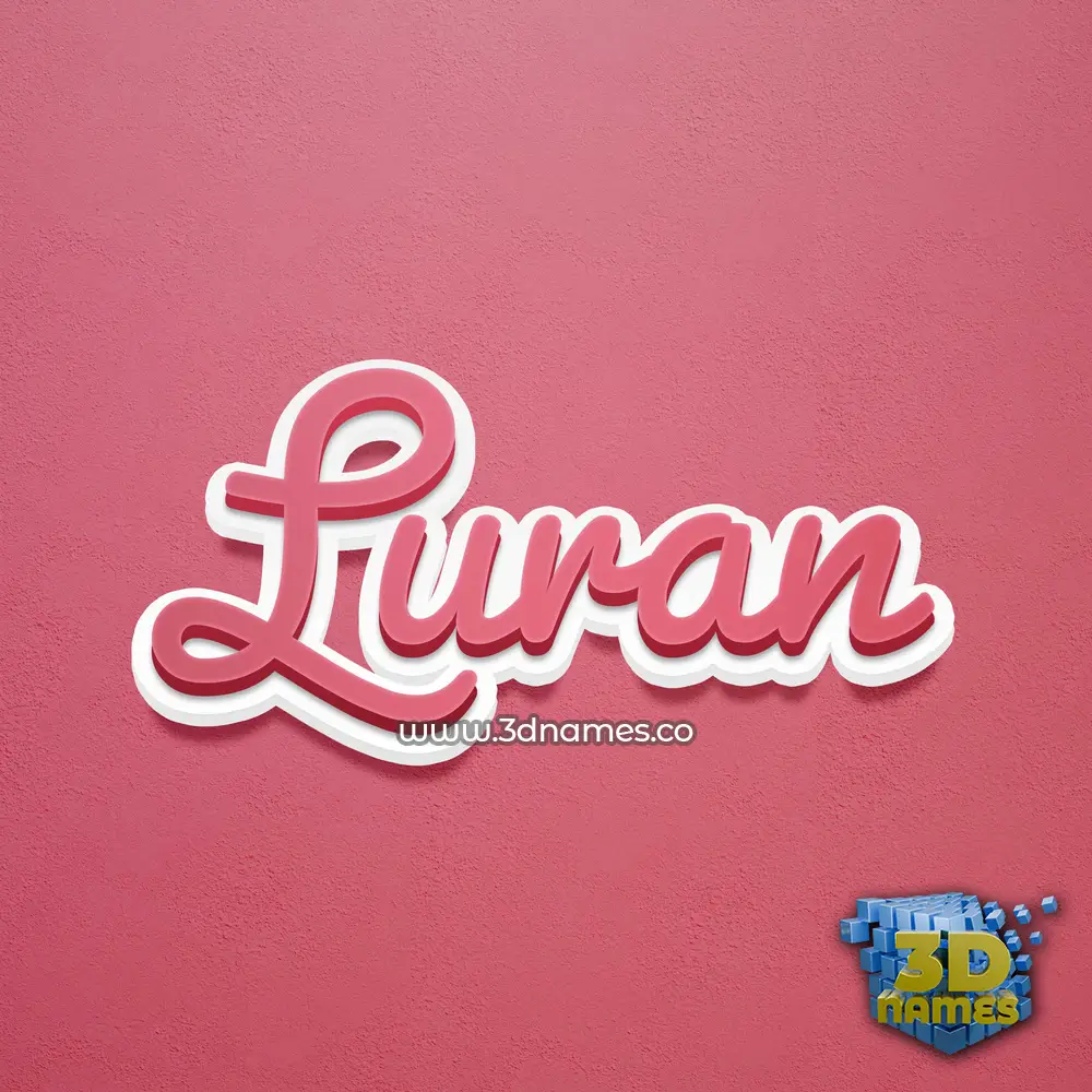 luran in Red Scribble style - 3D name wallpaper luran in Red Scribble style - 3D name wallpaper